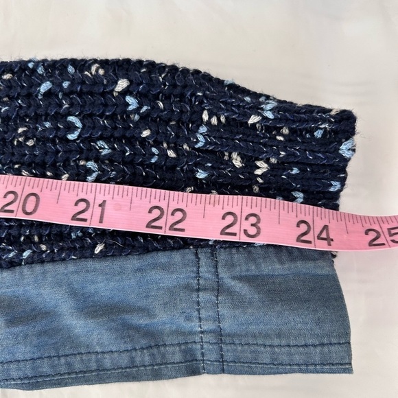 ST JOHN Mixed Media Santana Knit and Chambray Trimmed Zippered Jacket Size S - Picture 13 of 13